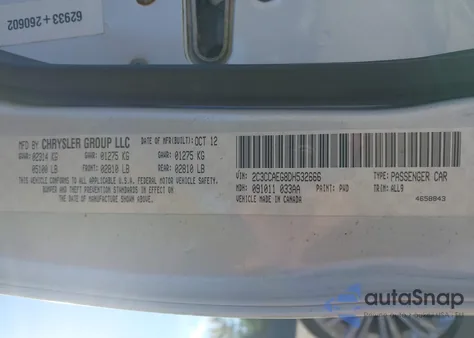 2013 Chrysler 300C from USA, damaged, VIN 2C3CCAEG8DH532666